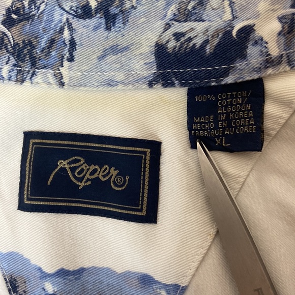 Vintage Roper long sleeve shirt with Pearl snaps. Size XL - Picture 4 of 10
